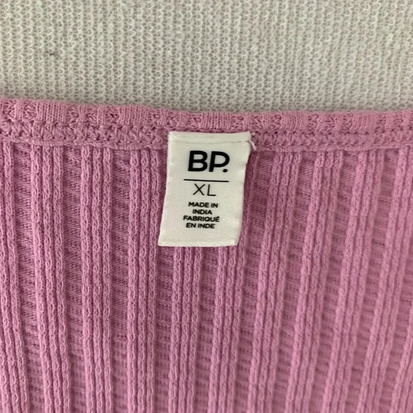 Bp pointelle rib crop Henley light purple size XL - Picture 4 of 7